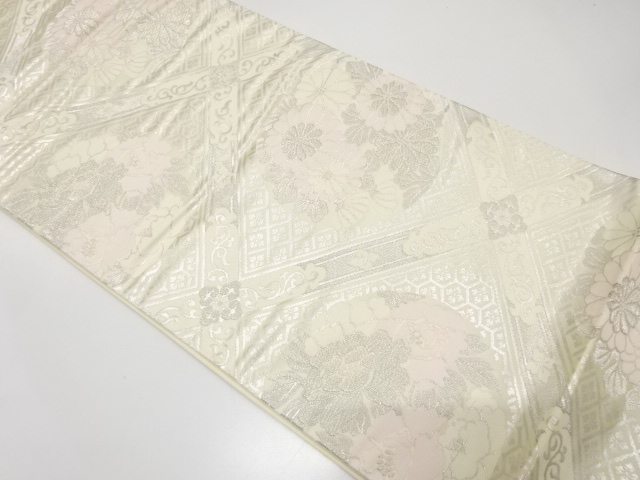 JAPANESE FUKURO OBI / WOVEN DIAGONAL GRID